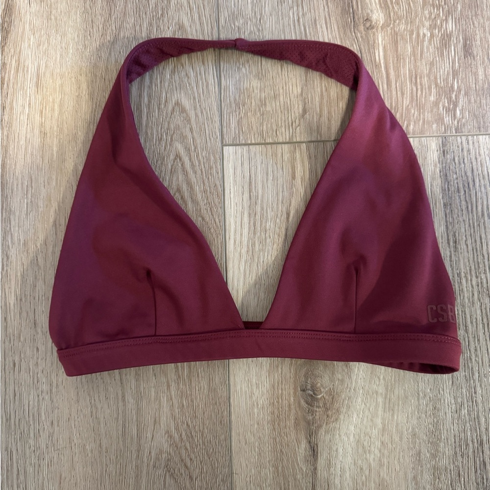 CSB Burgundy Celine Halter Crop - Medium
